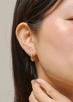 Nara hoops Forgyldt Enamel